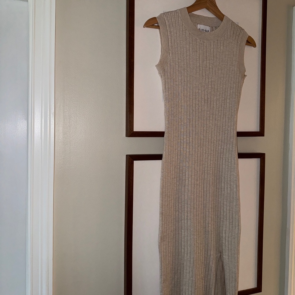Knit midi tank dress